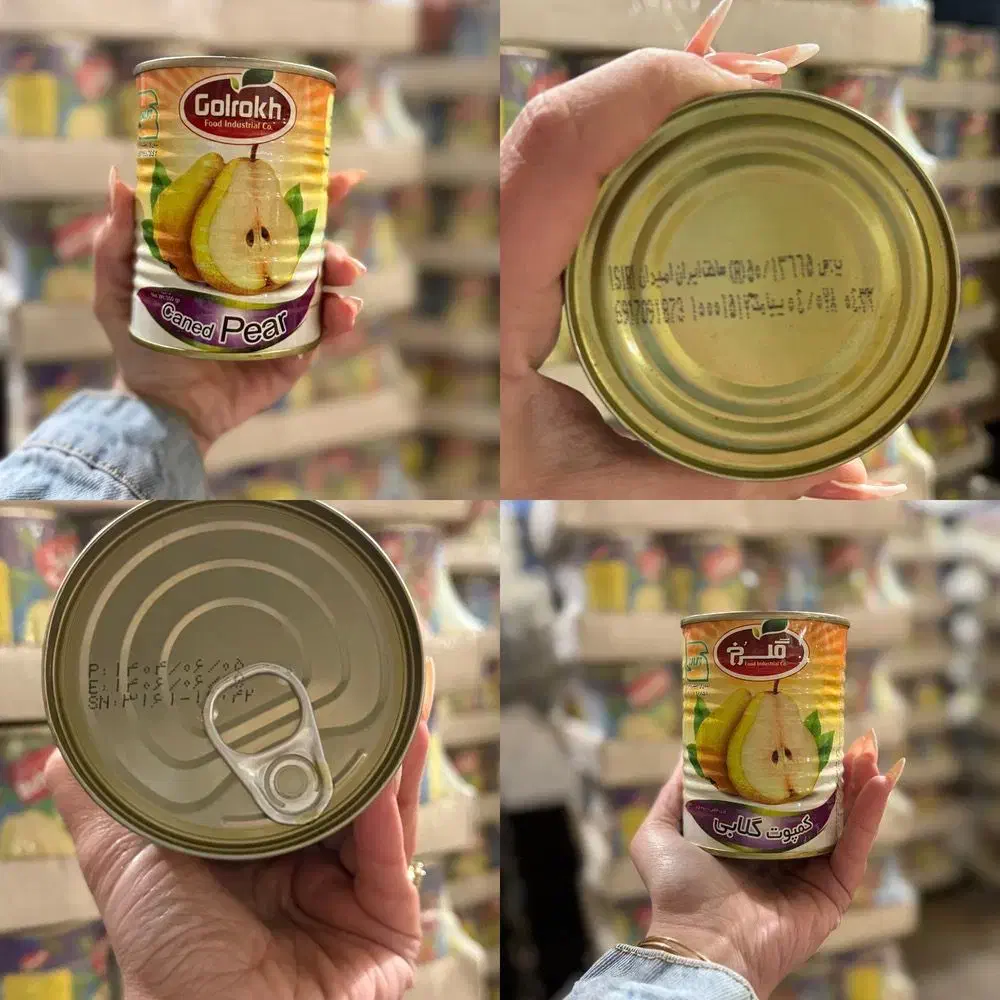 کمپوت گلابی گلرخ / کمپوت بهرخ/کنسرویجات /موادغذایی|عمدهفروشی|تهران, هرندی|دیوار