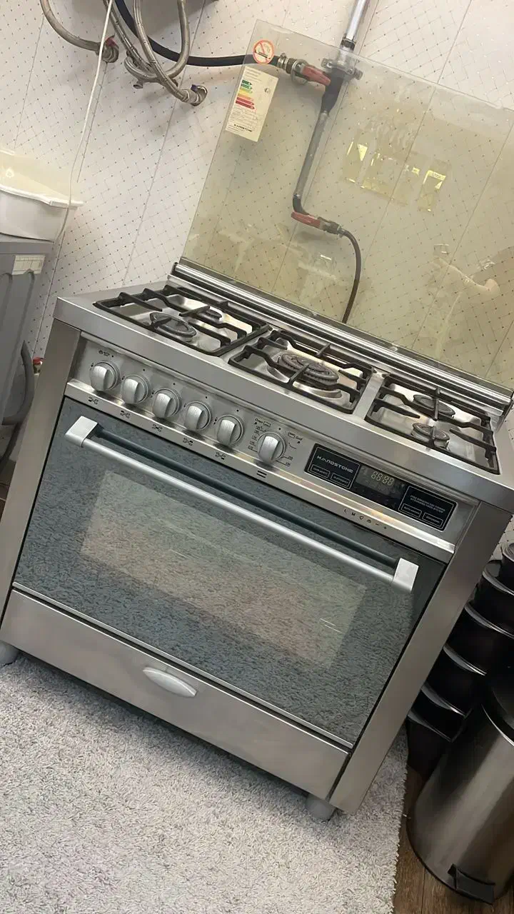 اجاق گاز فر دار ۵ شعله مارک هاردستون کاملا تمیز|اجاق گاز و لوازم برقی پخت‌وپز|بیله سوار, |دیوار