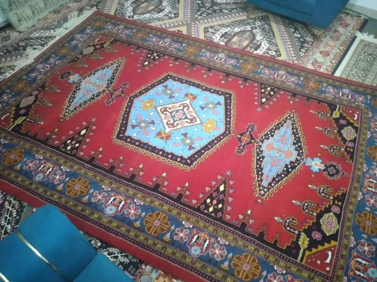 فرش دست بافت ویس|فرش|گلپایگان, |دیوار