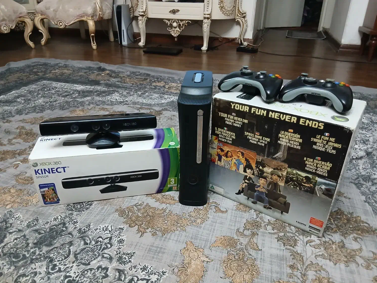 ایکس باکس ۳۶۰ دو دسته با کینکت|کنسول، بازی ویدئویی و آنلاین|تهران, طرشت|دیوار