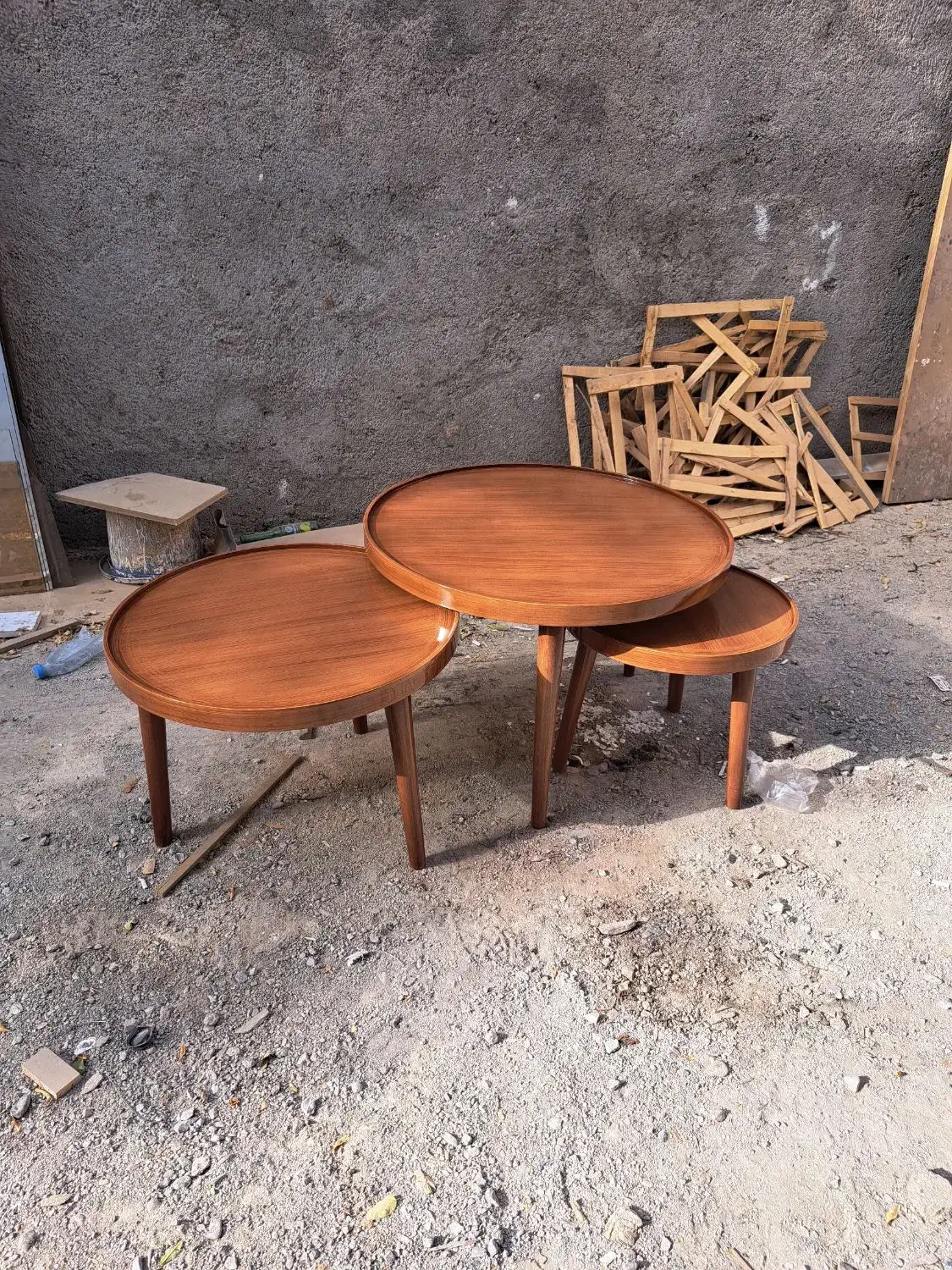 میز جلو مبلی گرد چوب|مبلمان خانگی و میز عسلی|مشهد, کوشک مهدی|دیوار