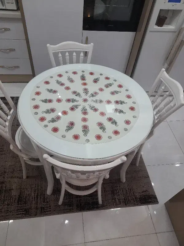 میز ناهار خوری ۴ نفره|میز و صندلی غذاخوری|گرمدره, |دیوار