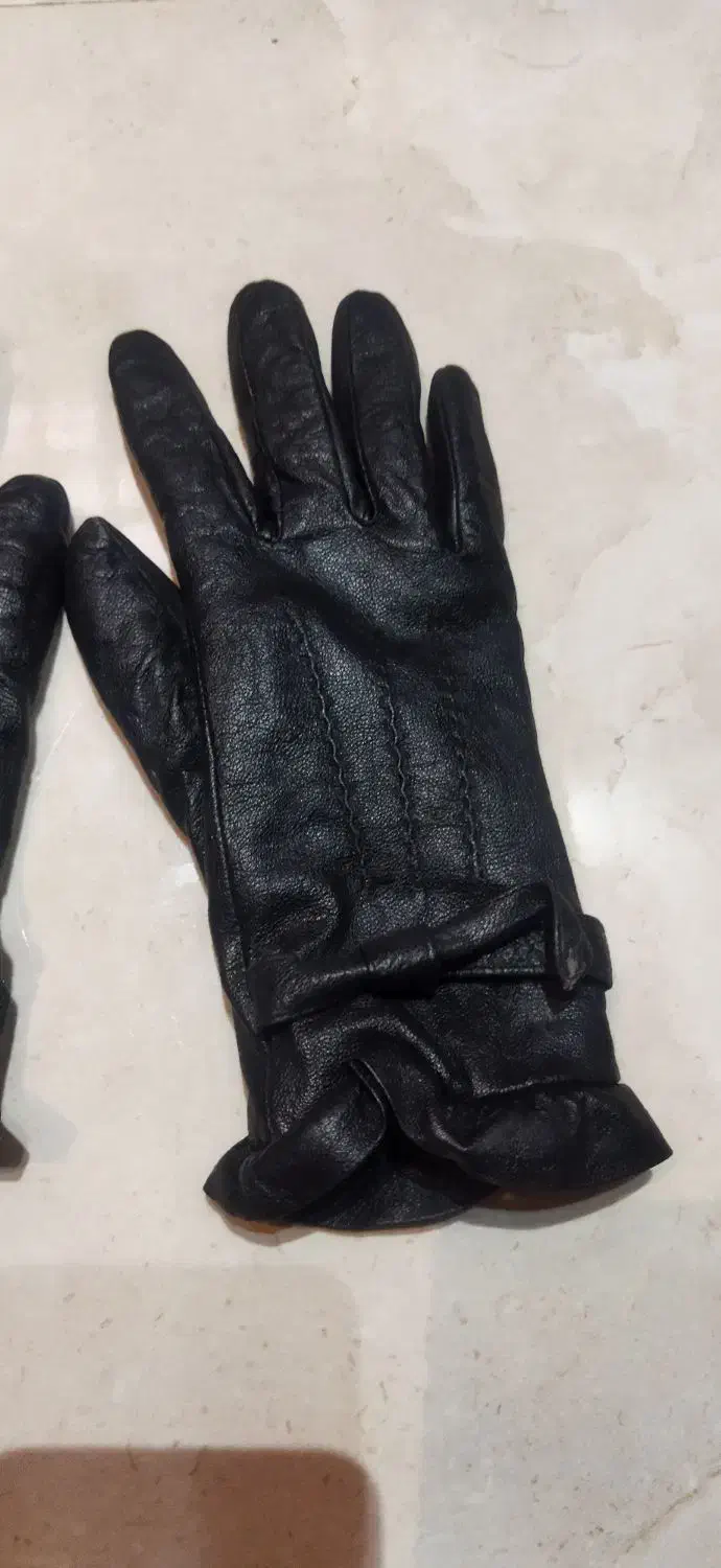 دستکش تمام چرم زنانه خارجی در حد نو|لباس|تهران, تسلیحات|دیوار