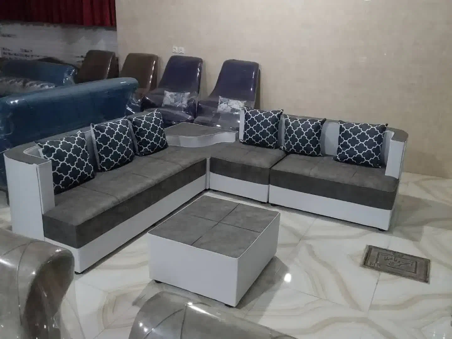 مبل ال طرح کنج کم جا|مبلمان خانگی و میز عسلی|ساری, |دیوار
