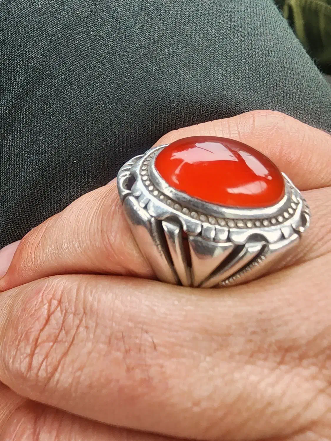 انگشتر عقیق رکاب دست ساز|جواهرات|اردبیل, |دیوار