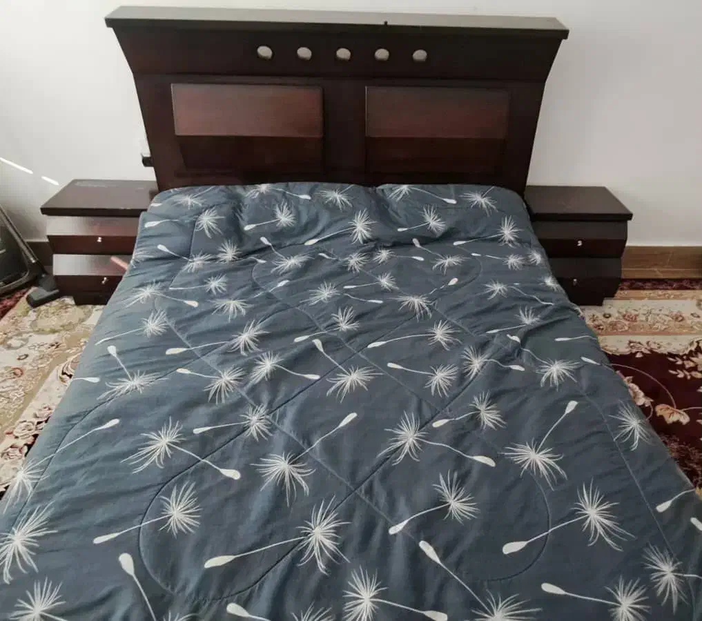 تخت و خواب دو نفر همرا با پا تختی|تخت و سرویس خواب|مهاباد (آذربایجان غربی), |دیوار