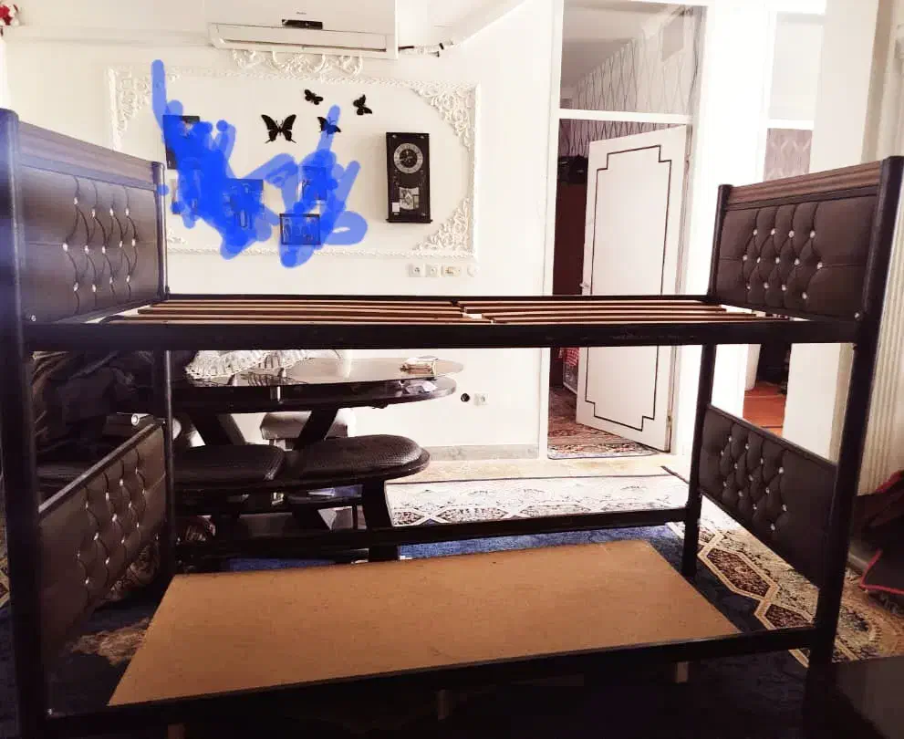 فروش تختخواب فلزی دو طبقه داراب|تخت و سرویس خواب|داراب, |دیوار