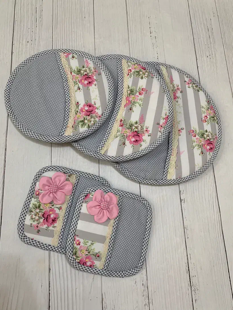 پیشبند دمکنی  شیک زیبا 8تیکه|سفره، حوله، دستمال آشپزخانه|بندر انزلی, کارآموزی|دیوار