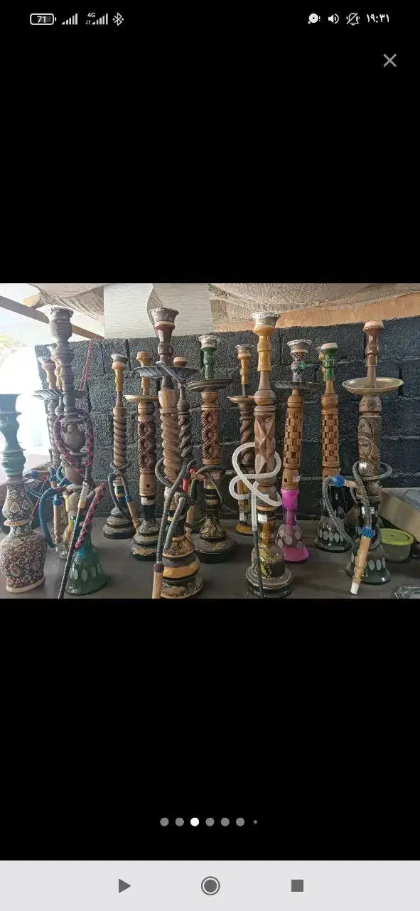 قلیان چوبی سفره خانه|صنایع دستی و سایر لوازم تزئینی|کوهسار (البرز), |دیوار