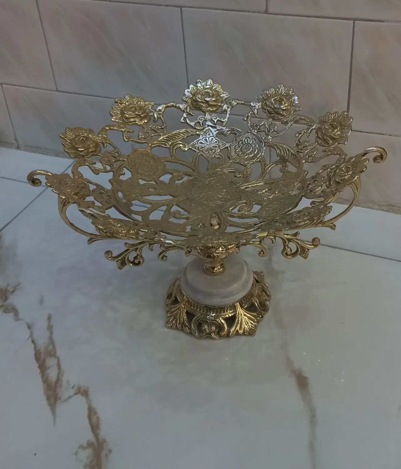 میوه خوری شیرینی خوری برنز اصل|ظروف سرو و پذیرایی|کرمانشاه, |دیوار