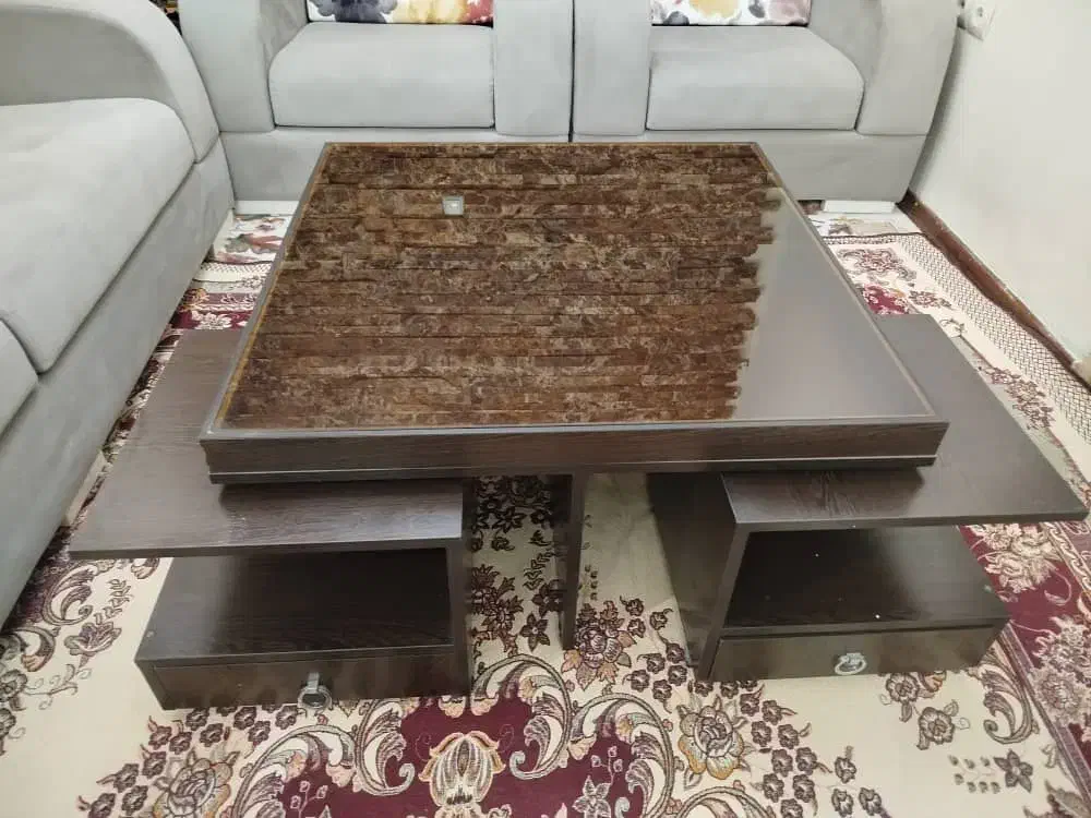 میز جلو مبلی به همراه ۴ عسلی کشو دار|مبلمان خانگی و میز عسلی|تهران, نعمتآباد|دیوار