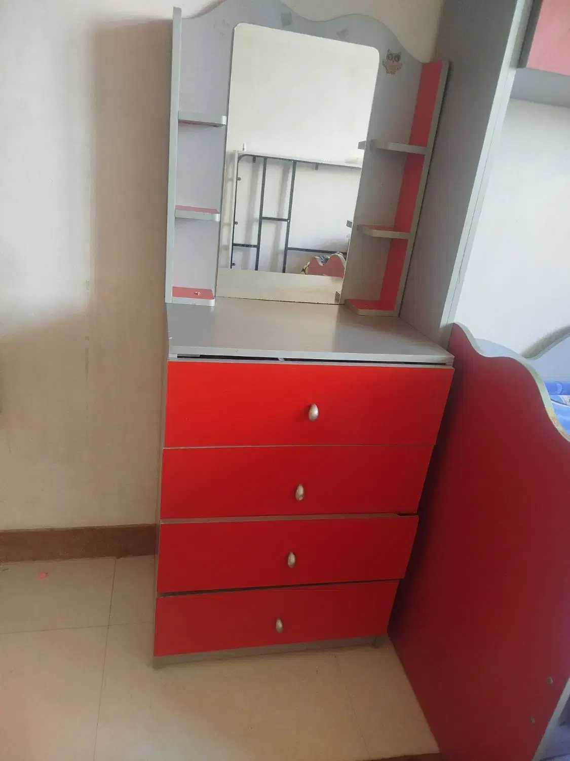 تخت دوقلو و دارو با تشک|تخت و سرویس خواب|بومهن, |دیوار