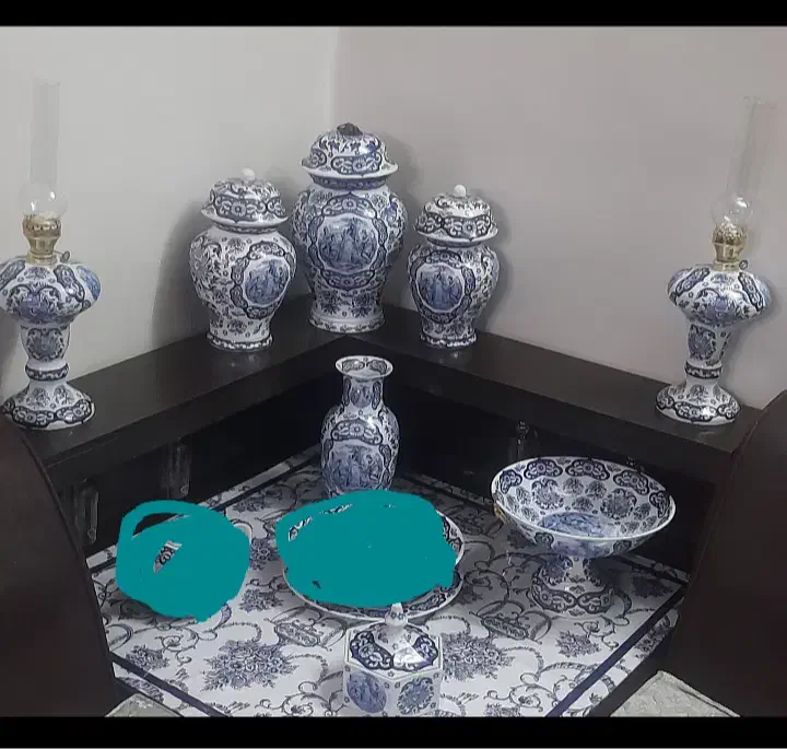 سرویس زیبای آنتیک قلم آبی|ظروف سرو و پذیرایی|تهران, ارامنه|دیوار