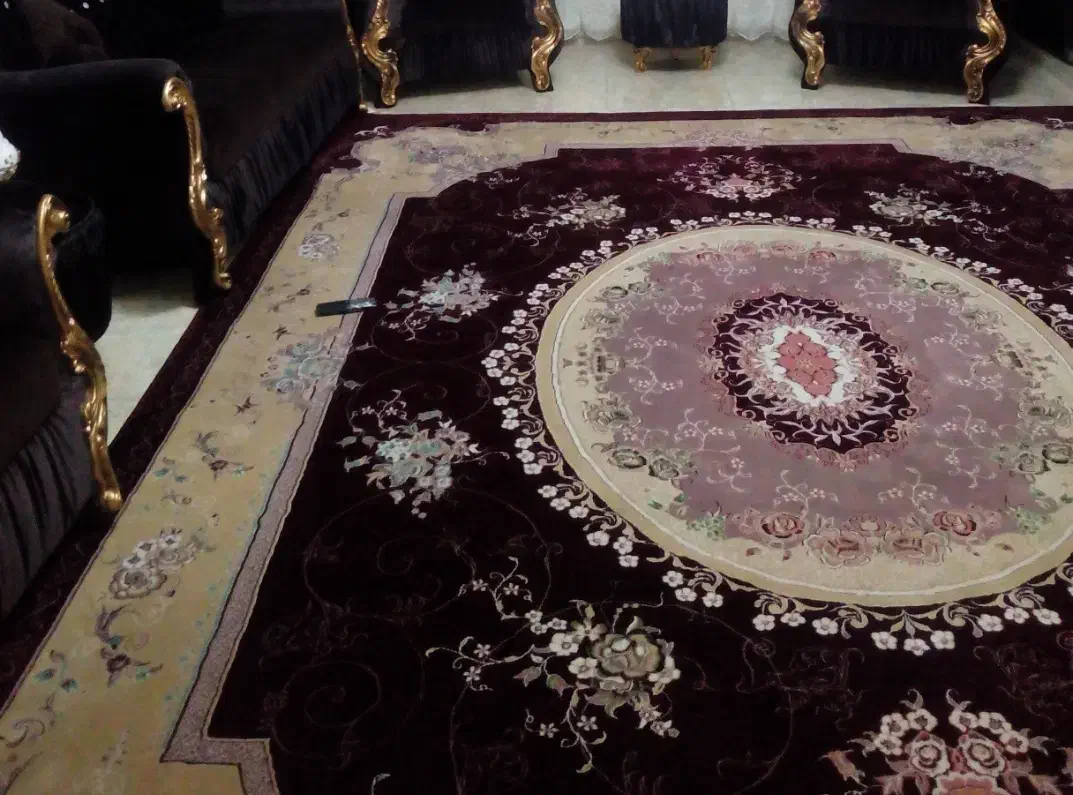 فرش کرم زرشکی ۱۲ متری|فرش|سیاهکل, |دیوار