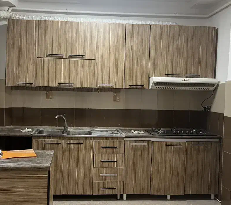 کابینت همراه هود و سینک دو لگن|آب‌چکان و نظم‌دهنده ظروف|لاهیجان, گلستان|دیوار