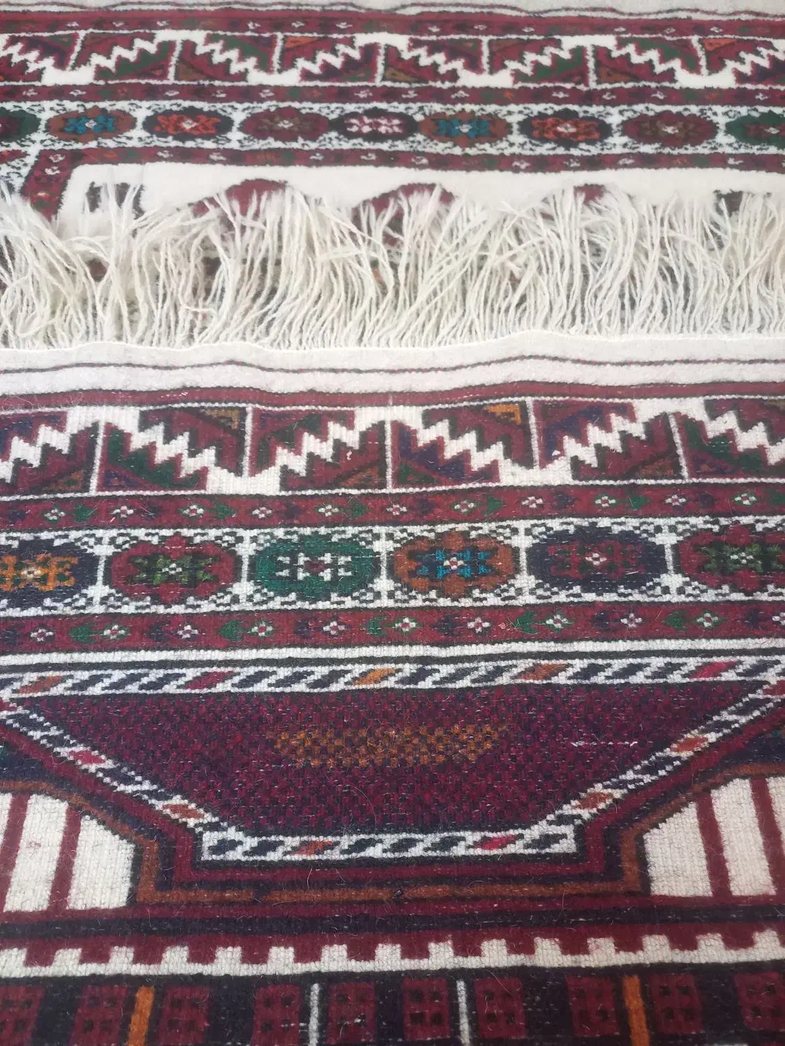 نمازلق دست بافت پشم نونو مناسب جهیزیه|فرش|گنبد کاووس, |دیوار