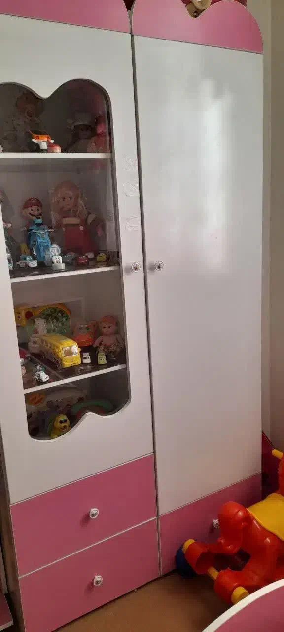 سرویس خواب کودک و نوجوان دو منظوره|تخت و سرویس خواب|سرخه, |دیوار