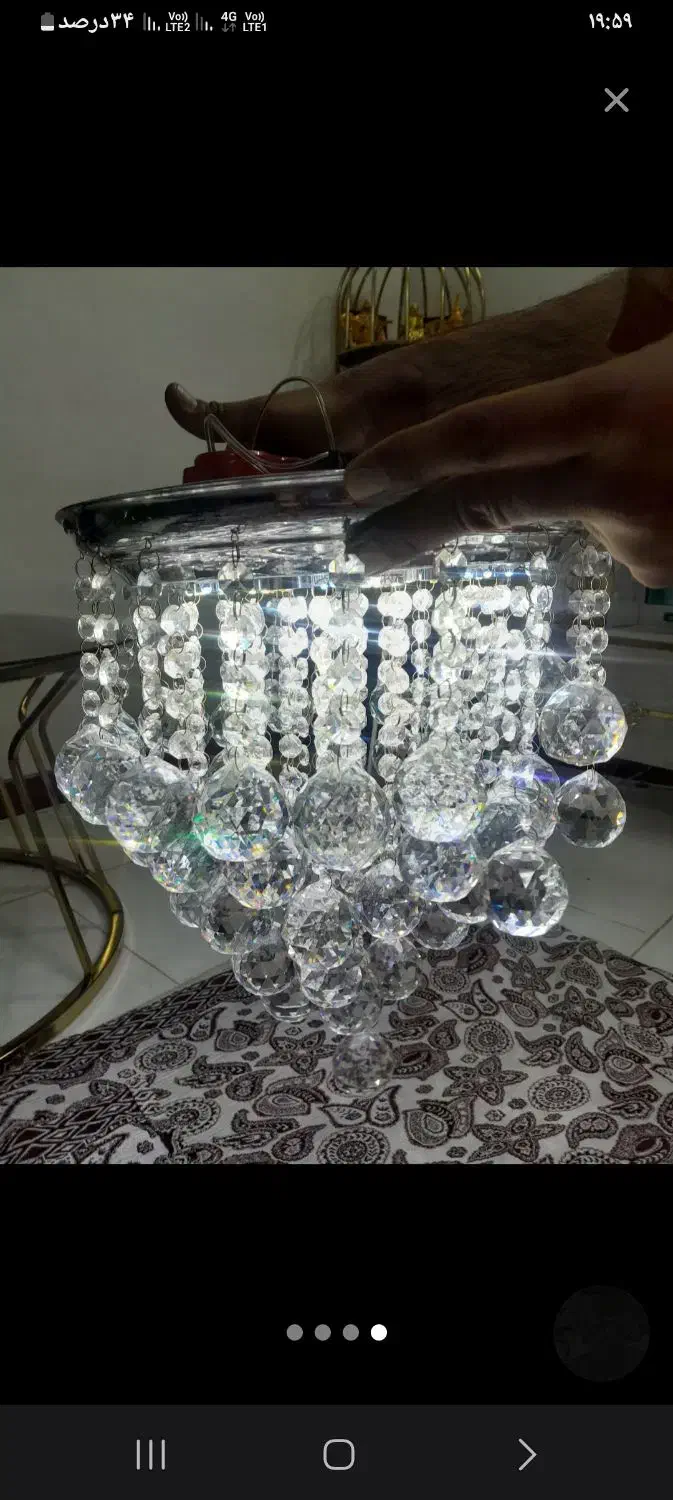 لوستر کریستالی|لوستر و چراغ آویز|اسلامشهر, شهرک قائمیه|دیوار