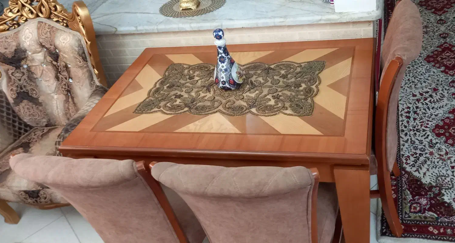 غذا خوری ۴ نفره چوبی|میز و صندلی غذاخوری|مراغه, |دیوار