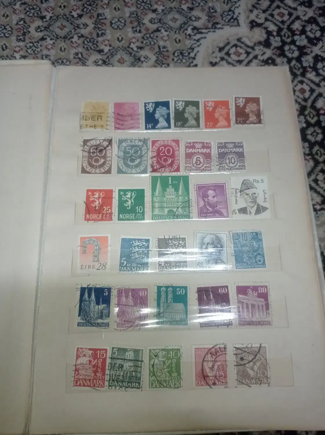 آلبوم تمبر خارجی|کلکسیون سکه، تمبر، اسکناس|نیشابور, دارایی|دیوار