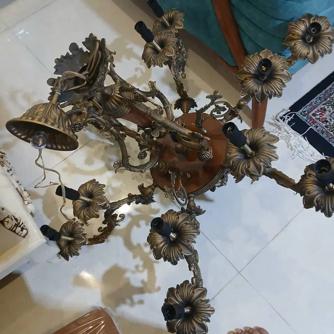 لوستر جنس برنج|لوستر و چراغ آویز|رشت, استقامت ۱|دیوار