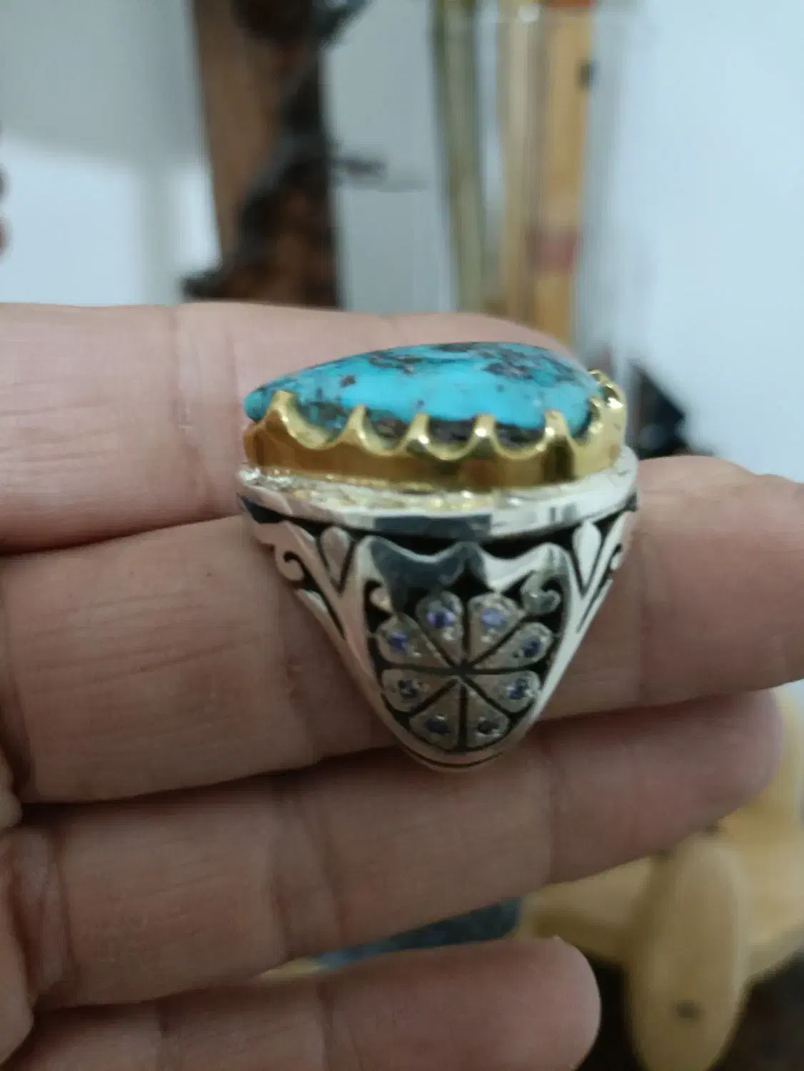 انگشتره فیروزه شاهکاره استاد ماهان|جواهرات|رباطکریم, رباطکریم|دیوار