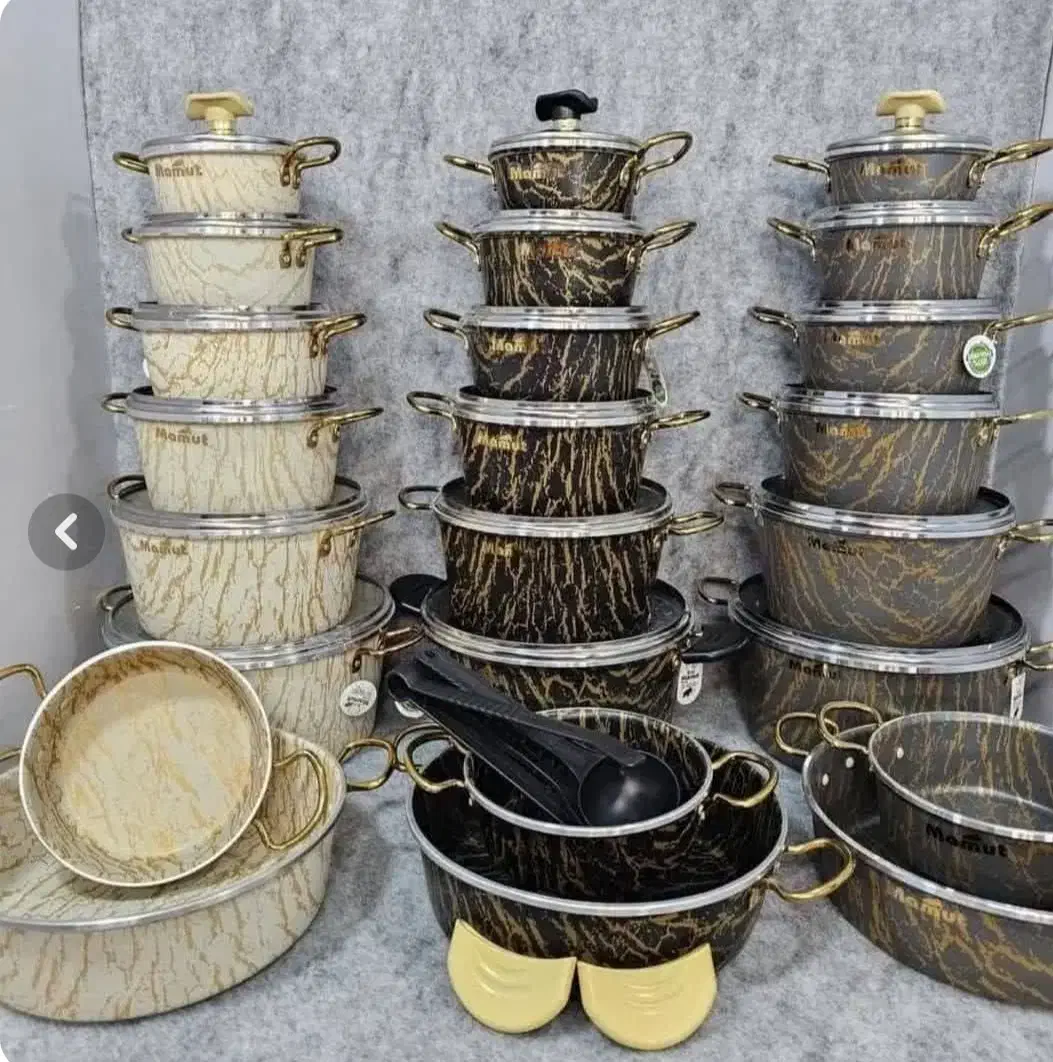 سرویس قابلمه ۲۱ پارچه طرح ماموت در رنگ بندی مختلف|ظروف پختوپز|تبریز, |دیوار