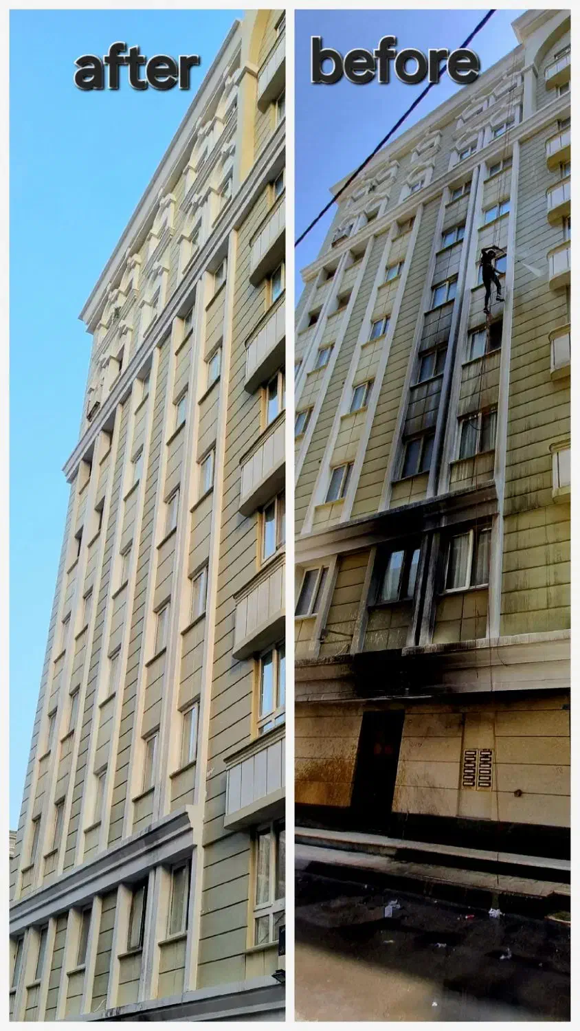 شستشونما نورپردازی بدون داربست یا جرثقیل یا بالابر|خدمات پیشه و مهارت|بندرعباس, |دیوار