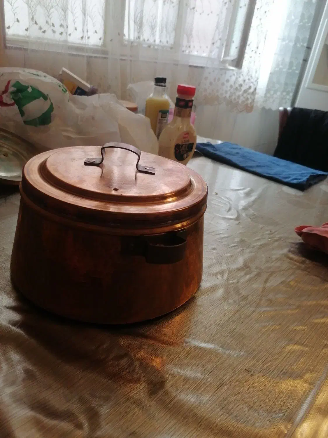 قابلمه مسی بزرگ دست ساز زنجانشماره ۲۴|ظروف پخت‌وپز|تهران, جنت‌آباد جنوبی|دیوار