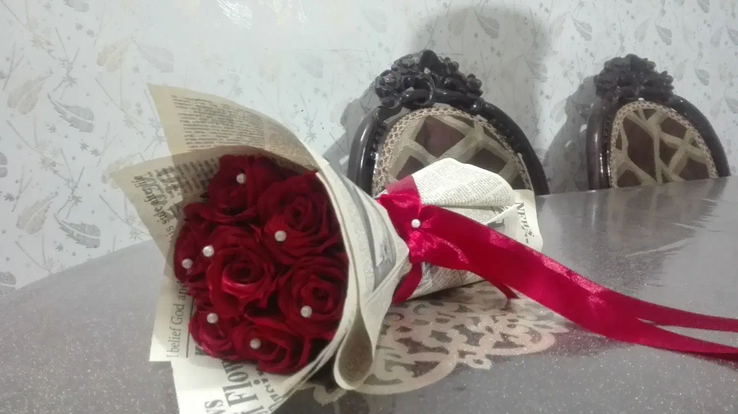 گل های ربانی|گل مصنوعی|همدان, |دیوار