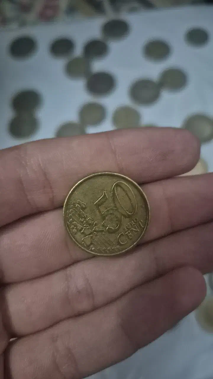 سکه قدیمی 50 سنتی یورو|کلکسیون سکه، تمبر، اسکناس|یزد, |دیوار