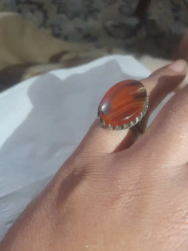 انگشتر نقره ۹۲۵ نگین چشم ببری رکاب درشت|بدلیجات|اصفهان, گرکان|دیوار