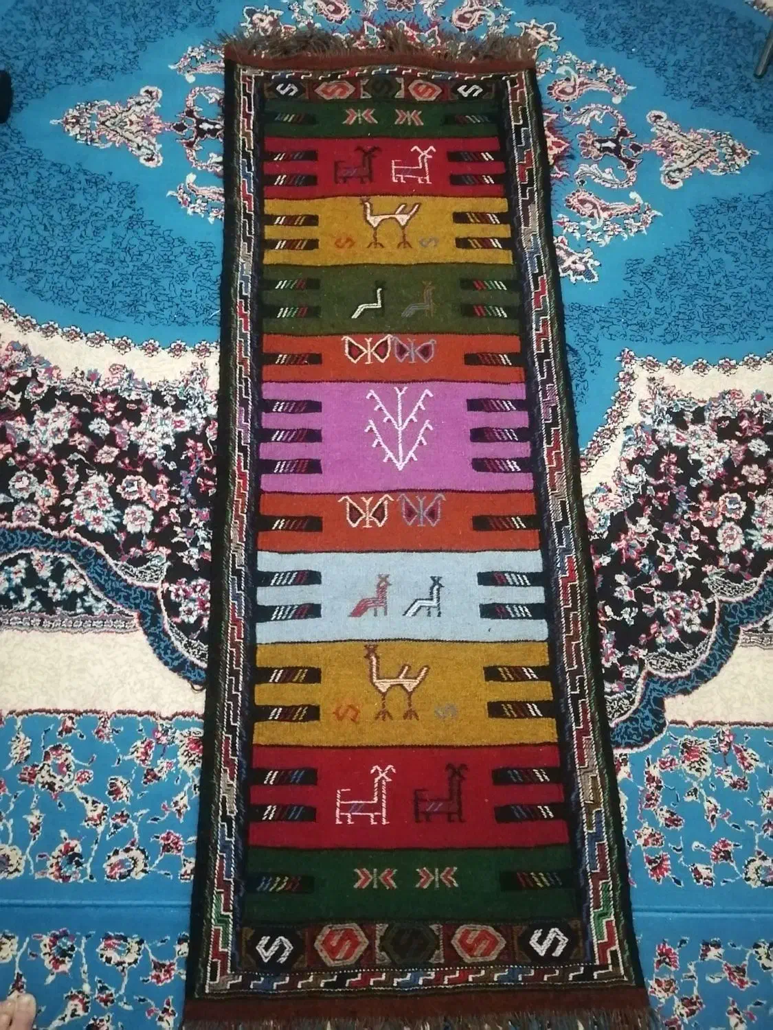 گلیم عشایر دست باف|گلیم، جاجیم، گبه|بجنورد, |دیوار