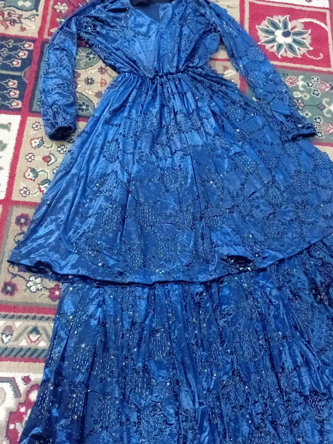 لباس محلی در حد نو مخمل منجق دوزی سورمه ای|لباس|مسجد سلیمان, |دیوار