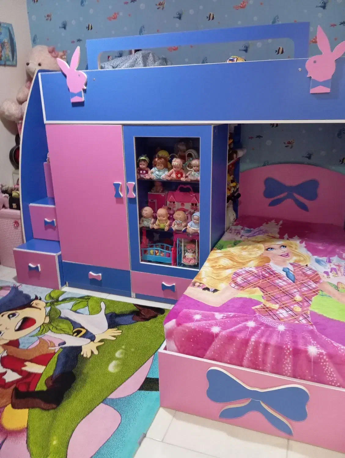 تخت خواب دو طبقه مناسب کودک ونوجوان|تخت و سرویس خواب|قدس, شهرقدس|دیوار