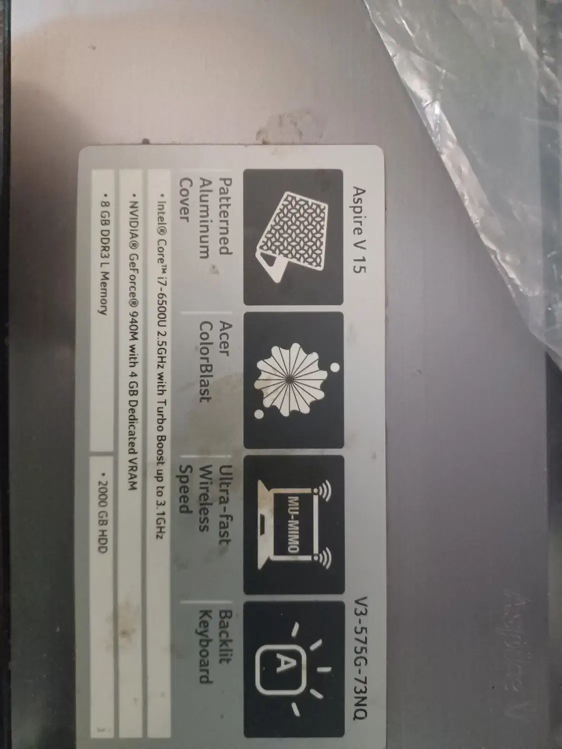 acer aspier v15 v3-575G 75NQ|رایانه همراه|سمنان, |دیوار