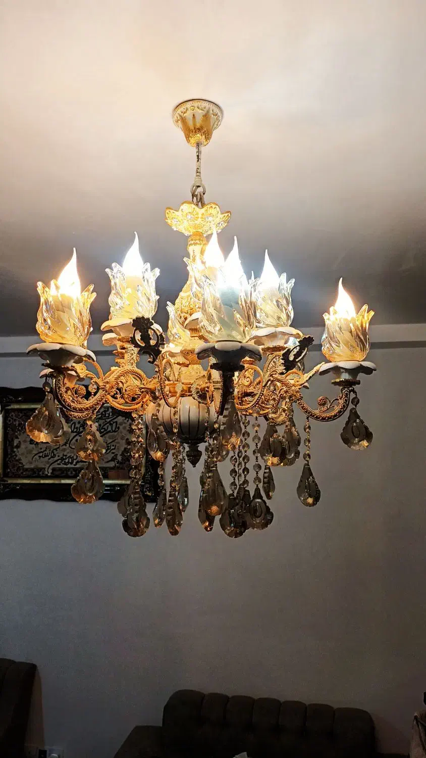 فروش لوستر ۱۲ شاخه|لوستر و چراغ آویز|اردبیل, |دیوار