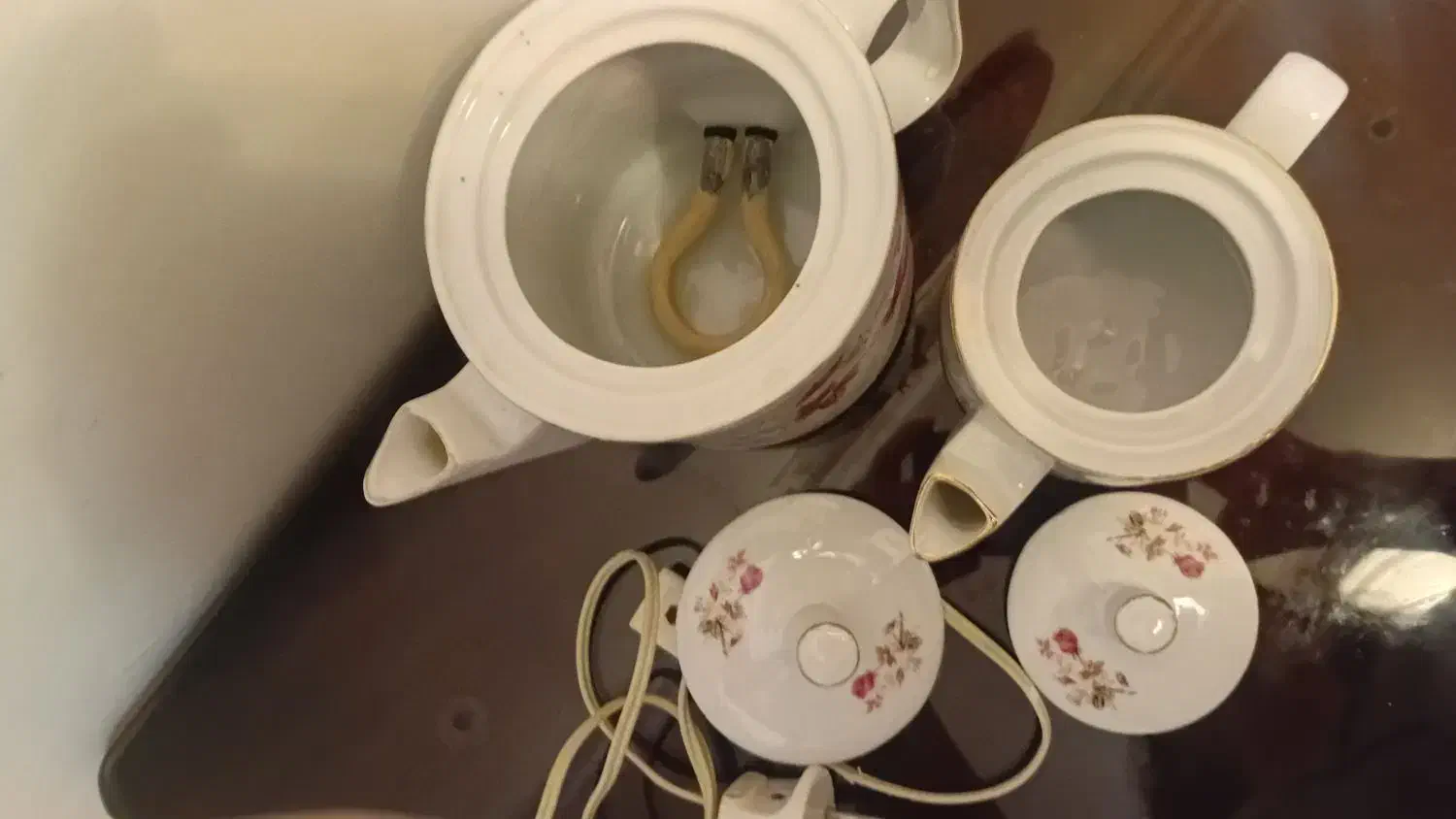 کتری قوری برقی چینی|قوری، کتری، قهوه‌ساز دستی|تهران, قیطریه|دیوار