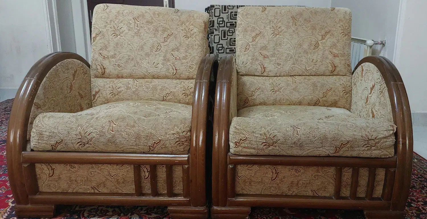 مبل هفت نفره+میز وسط+میز بغل مبلی|مبلمان خانگی و میز عسلی|بابل, |دیوار