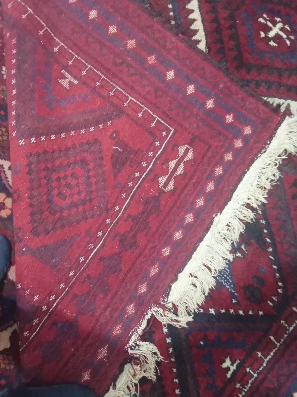 ۲عدد قالی کارکرده و گلیم و ۲ عدد وریس|فرش|لردگان, |دیوار