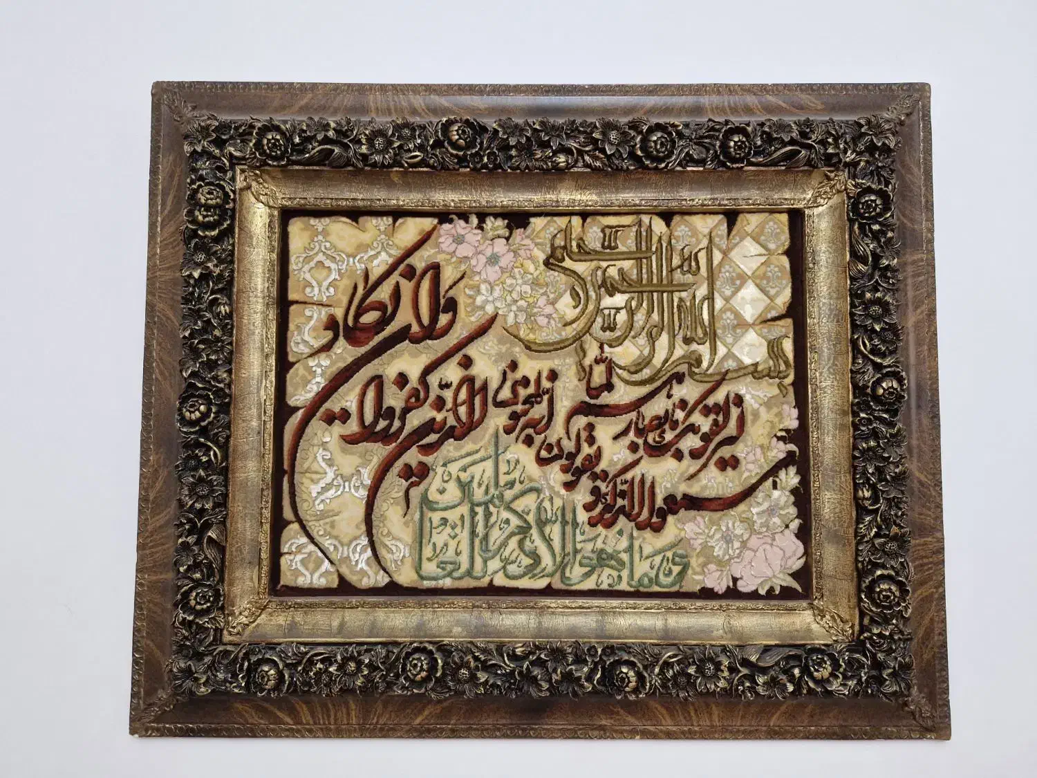 تابلو فرش دستباف ابریشم برجسته|تابلو فرش|اردبیل, |دیوار