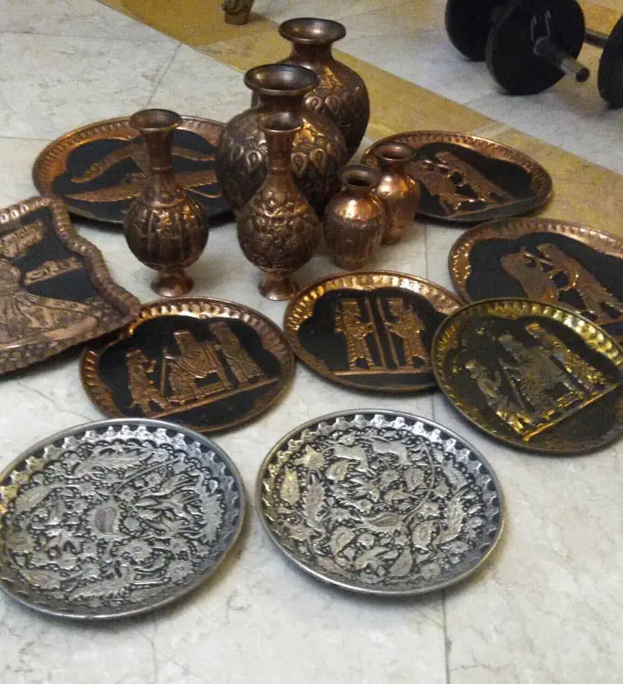 ظروف و سینی مسی|صنایع دستی و سایر لوازم تزئینی|تهران, عباس‌آباد|دیوار