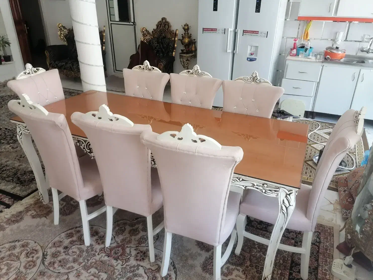 میز نهار خوری 8 نفره|میز و صندلی غذاخوری|کرمانشاه, |دیوار