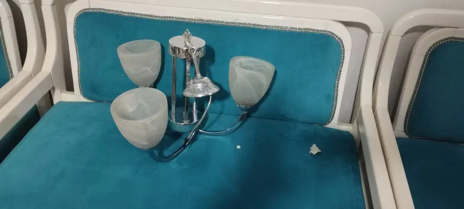 لوستر استیل حبابهای کریستالی|لوستر و چراغ آویز|تبریز, |دیوار