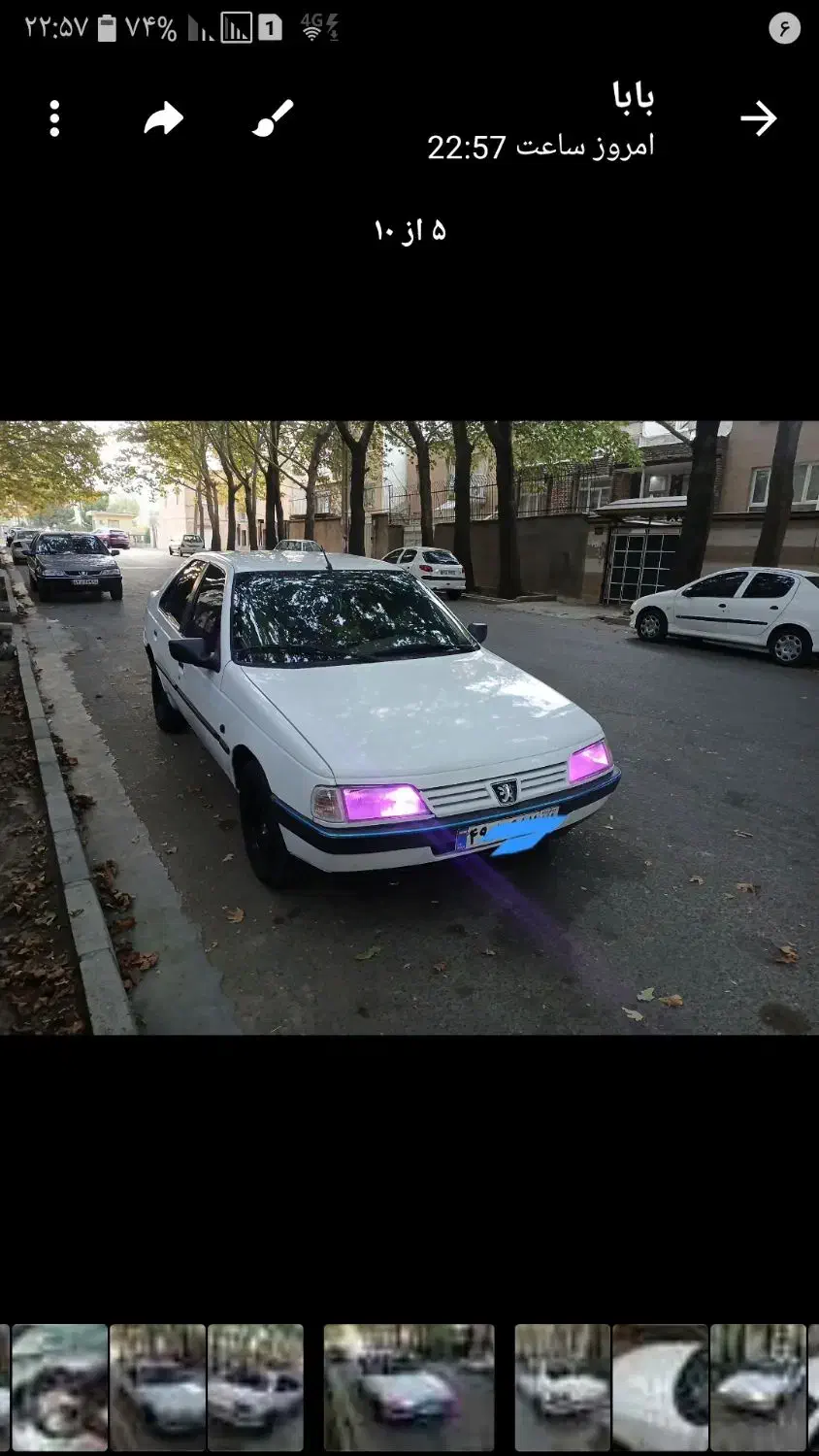 پژو ۴۰۵ سفید مدل ۸۸ دوگانه کارخانه|خودرو سواری و وانت|سنندج, |دیوار
