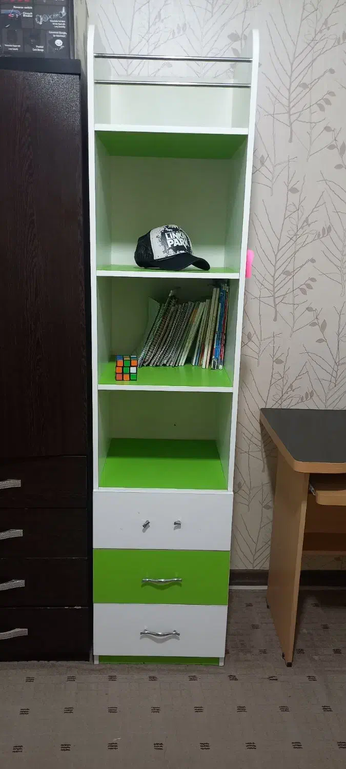 میزتحریروکتابخانه|کتابخانه، شلف، قفسههای دیواری|اندیشه, شهرک مریم|دیوار