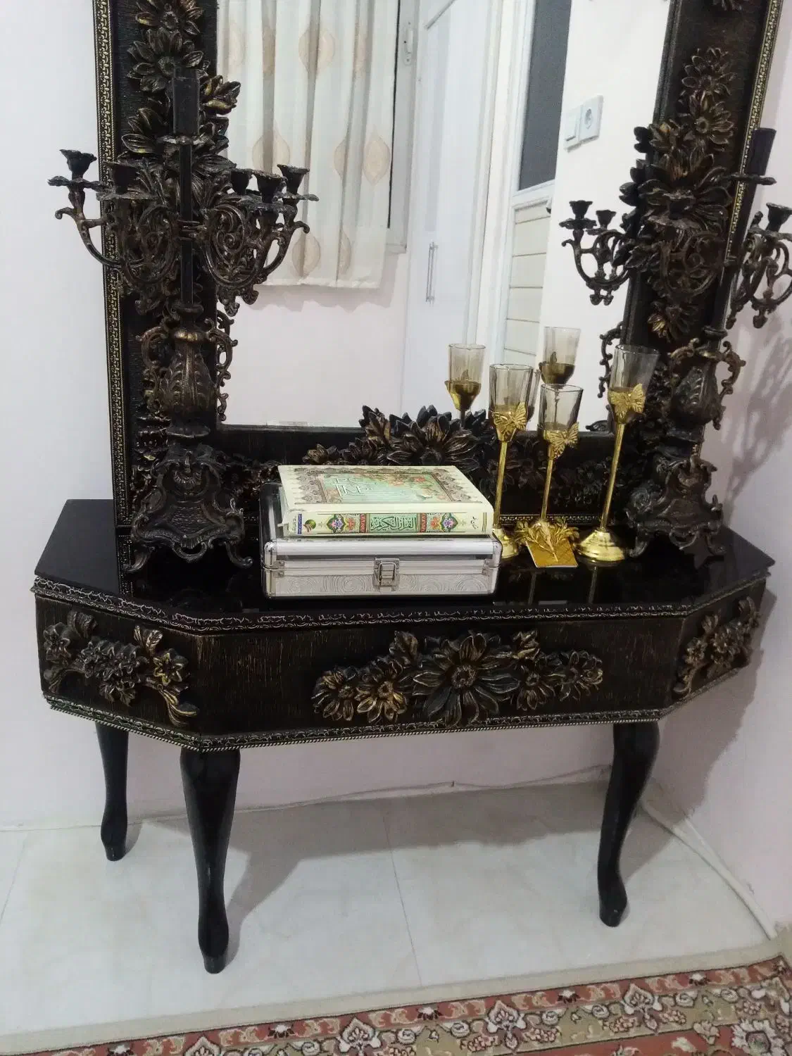 آیینه شمعدان|آینه|مشهد, کوی المهدی|دیوار