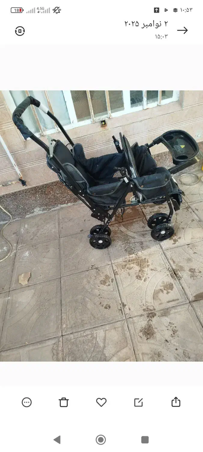 کالسکه دوقلو وکریر|کالسکه و لوازم جانبی|رفسنجان, |دیوار