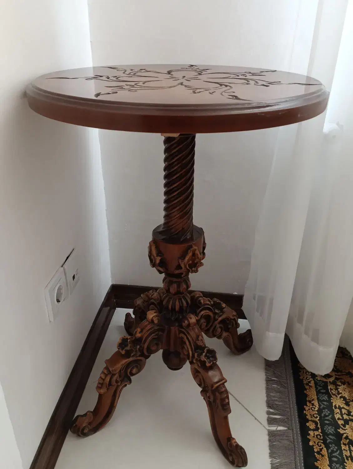 میز منبت چوبی|میز تلفن|خرمآباد, |دیوار