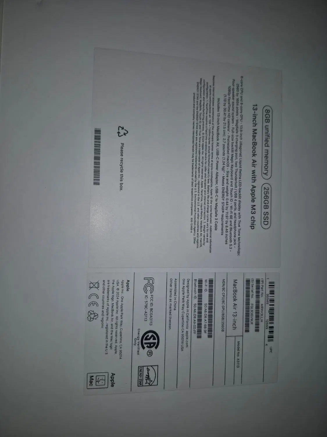 مک بوک ایر m3 اکبند|رایانه همراه|تهران, شهرک غرب|دیوار